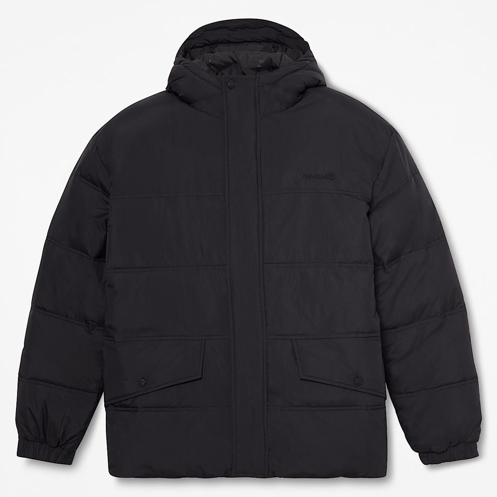 Men's Water-Repellent Puffer Jacket, Black