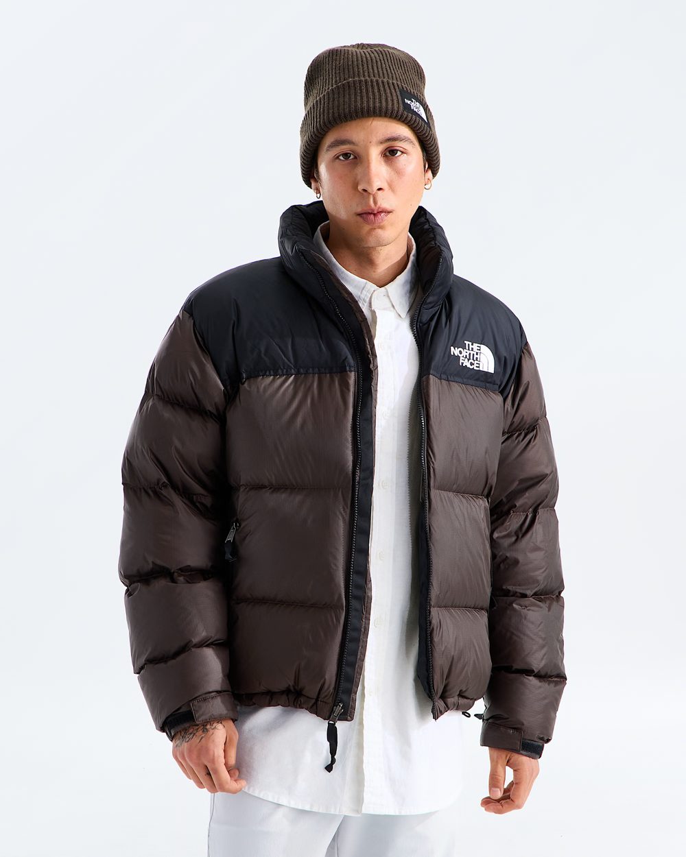 Men's 1996 Retro Nuptse Jacket, Dark Brown / TNF Black